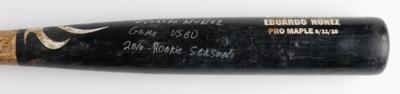 Lot #837 Eduardo Nunez Signed and Game-Used Baseball Bat - Image 3