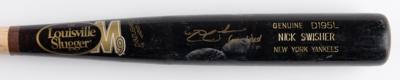 Lot #849 Nick Swisher Signed and Game-Used Baseball Bat