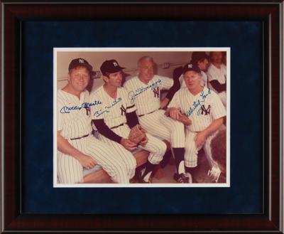 Lot #840 NY Yankees: Mantle, DiMaggio, Ford, and Martin Signed Oversized Photograph - Image 2