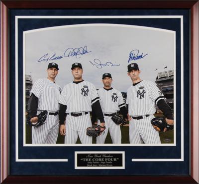 Lot #839 NY Yankees: Jeter, Rivera, Pettitte, and Posada Signed Oversized Photograph - Image 1