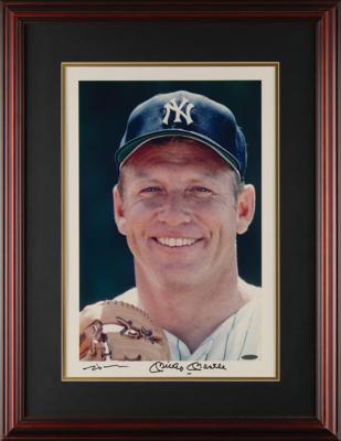 Lot #832 Mickey Mantle and Neil Leifer Signed Photographic Print - Image 2