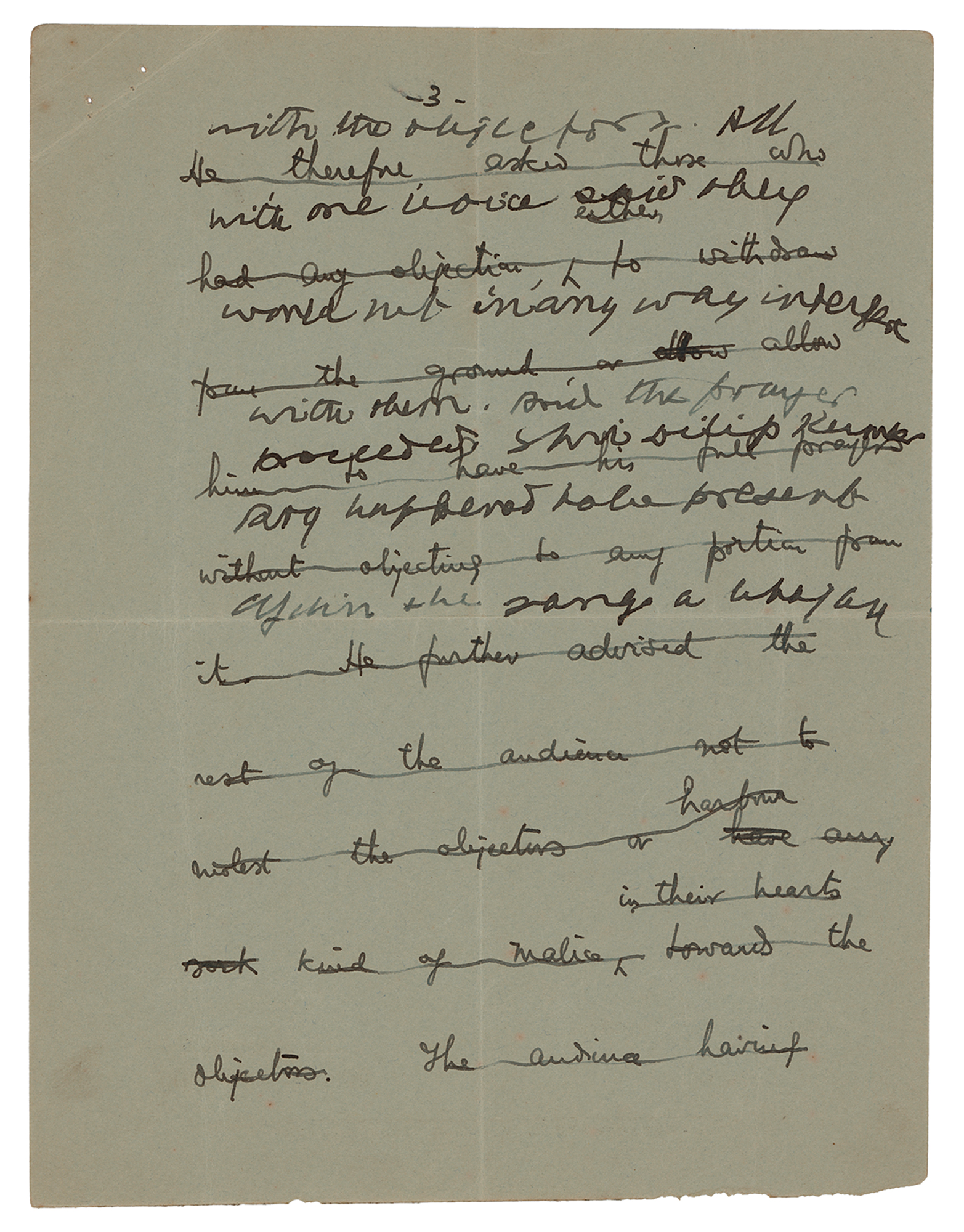 Lot #72 Mohandas Gandhi Hand-Corrected Manuscript