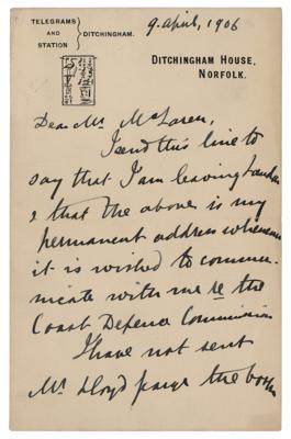 Lot #531 H. Rider Haggard Autograph Letter Signed - Image 1