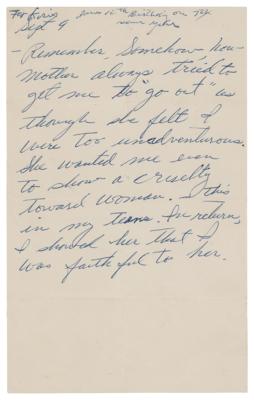 Lot #684 Marilyn Monroe Handwritten Notes