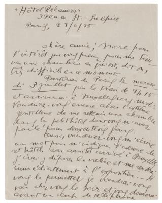 Lot #418 Joan Miro Autograph Letter Signed - Image 1