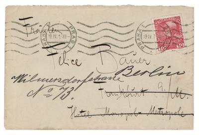 Lot #491 Franz Kafka Signed Envelope