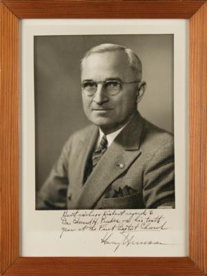 Lot #14 Harry S. Truman Signed Photograph - Image 3
