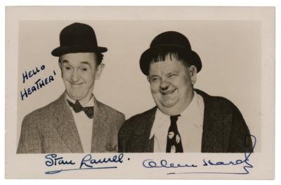 Lot #679 Laurel and Hardy Signed Photograph