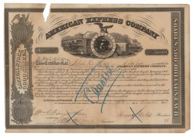 Lot #305 Henry Wells and William Fargo Document Signed