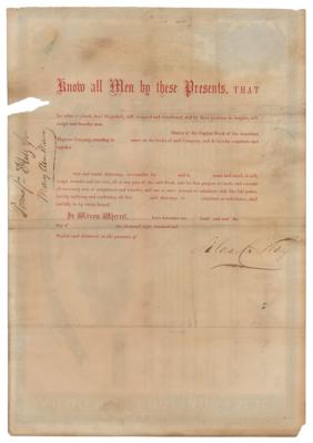 Lot #305 Henry Wells and William Fargo Document Signed - Image 2