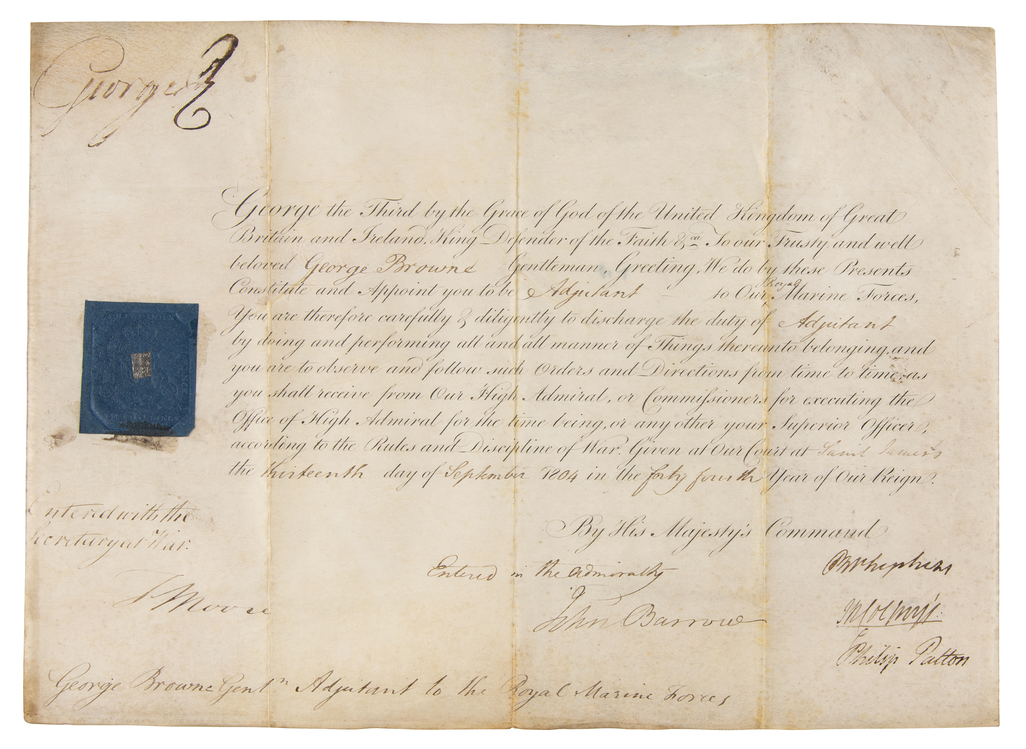 Lot #230 King George III Document Signed