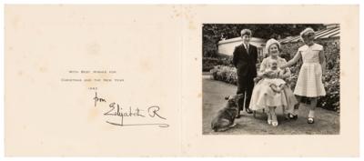 Lot #176 Elizabeth, Queen Mother Signed Christmas Card from 1960