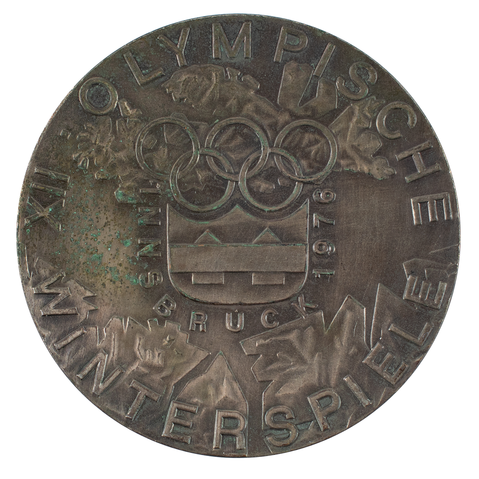 Lot #4098 Innsbruck 1976 Winter Olympics Silvered Bronze Participation Medal