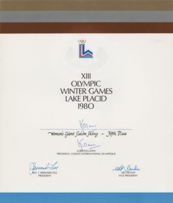 Lot #4118 Lake Placid 1980 Winter Olympics Winner's Diploma