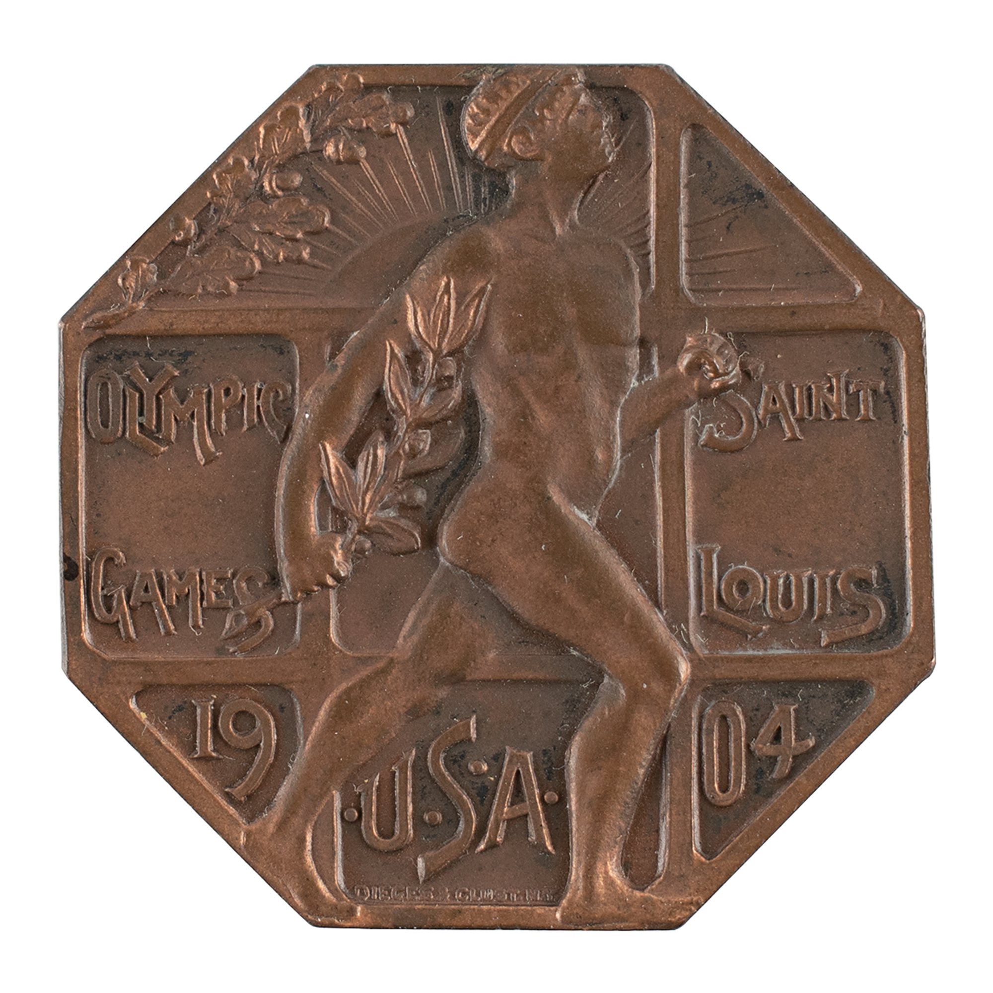 Lot #4078 St. Louis 1904 Olympics Athlete's Participation Medal/Badge