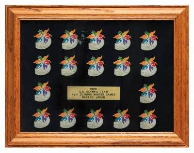 Lot #4205 Nagano 1998 Winter Olympics Team USA Pin Collection of (17) - Image 1