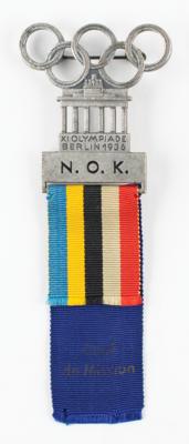 Lot #4166 Berlin 1936 Summer Olympics Chef de Mission Badge - Image 1