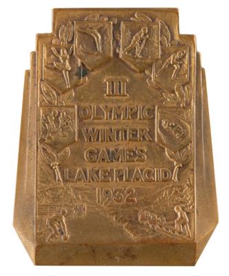 Lot #4083 Lake Placid 1932 Winter Olympics Bronze Participation Medal - Image 2