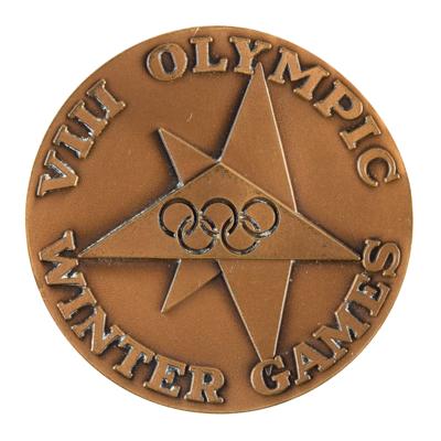 Lot #4092 Squaw Valley 1960 Winter Olympics Bronze Participation Medal - Image 1