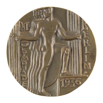 Lot #4085 Berlin 1936 Summer Olympics Bronze Participation Medal