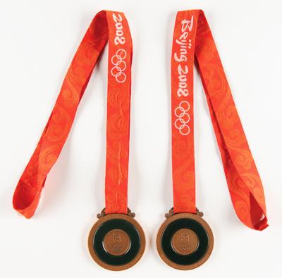 Lot #4038 Ryan Lochte's Beijing 2008 Summer Olympics (2) Bronze Winner's Medals - Image 2