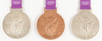 Lot #4039 Ryan Lochte's London 2012 Summer Olympics (2) Silver Winner's Medals and (1) Bronze Winner's Medal - Image 3