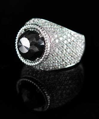 Lot #4040 Ryan Lochte's 14k White Gold Olympic Ring Custom-Made by Johnny Dang - Image 1