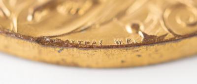 Lot #4076 Athens 1896 Olympics Gilt Bronze Participation Medal - Image 3