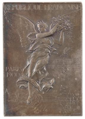 Lot #4042 Paris 1900 Olympics Silver Winner's Medal for Gymnastics