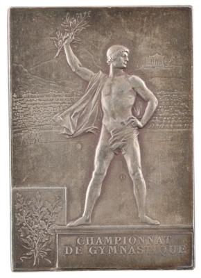 Lot #4042 Paris 1900 Olympics Silver Winner's Medal for Gymnastics - Image 2