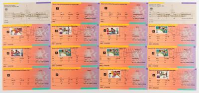 Lot #4244 Diane Moyer's Los Angeles 1984 Summer Olympics (16) Ticket Stubs and a Women's Team USA Signed Field Hockey Ball - Image 1