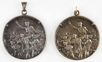 Lot #4054 London 1948 Summer Olympics Gold and Silver Winner's Medals