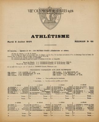 Lot #4233 Paris 1924 Summer Olympics Daily Program - Image 2