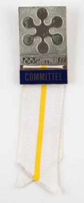 Lot #4182 Sapporo 1972 Winter Olympics Committee Badge - Image 1