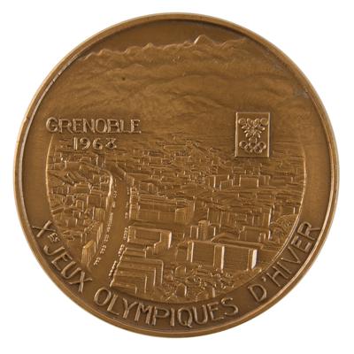 Lot #4096 Grenoble 1968 Winter Olympics Bronze Participation Medal - Image 2
