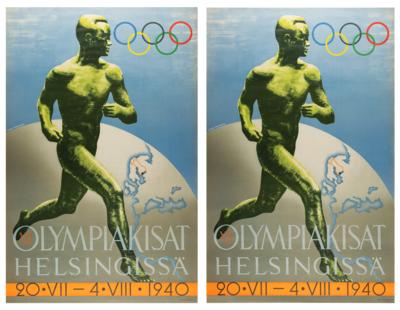 Lot #4210 Helsinki 1940 Summer Olympics (2) Posters