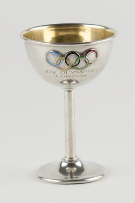 Lot #4264 London 1948 Summer Olympics Silver Cup