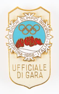 Lot #4170 Cortina 1956 Winter Olympics Match Official Badge
