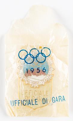Lot #4170 Cortina 1956 Winter Olympics Match Official Badge - Image 3
