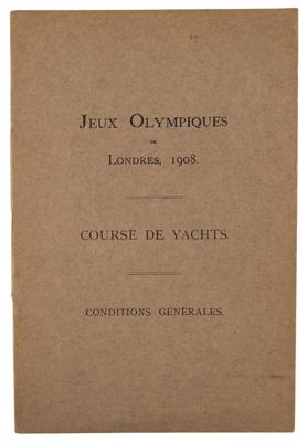 Lot #4230 London 1908 Olympics Program for Yachting - Image 1