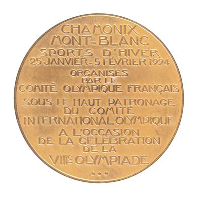 Lot #4051 Chamonix 1924 Winter Olympics Gold Winner's Medal - Image 2