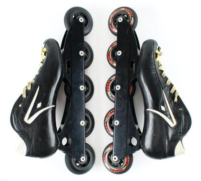 Lot #4329 Dan Jansen's Team USA Olympic Training Inline Speed Skates and Ankle Booties - Image 4