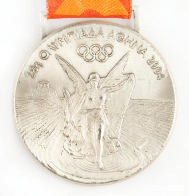 Lot #4037 Ryan Lochte's Athens 2004 Summer Olympics Silver Winner's Medal - Image 3