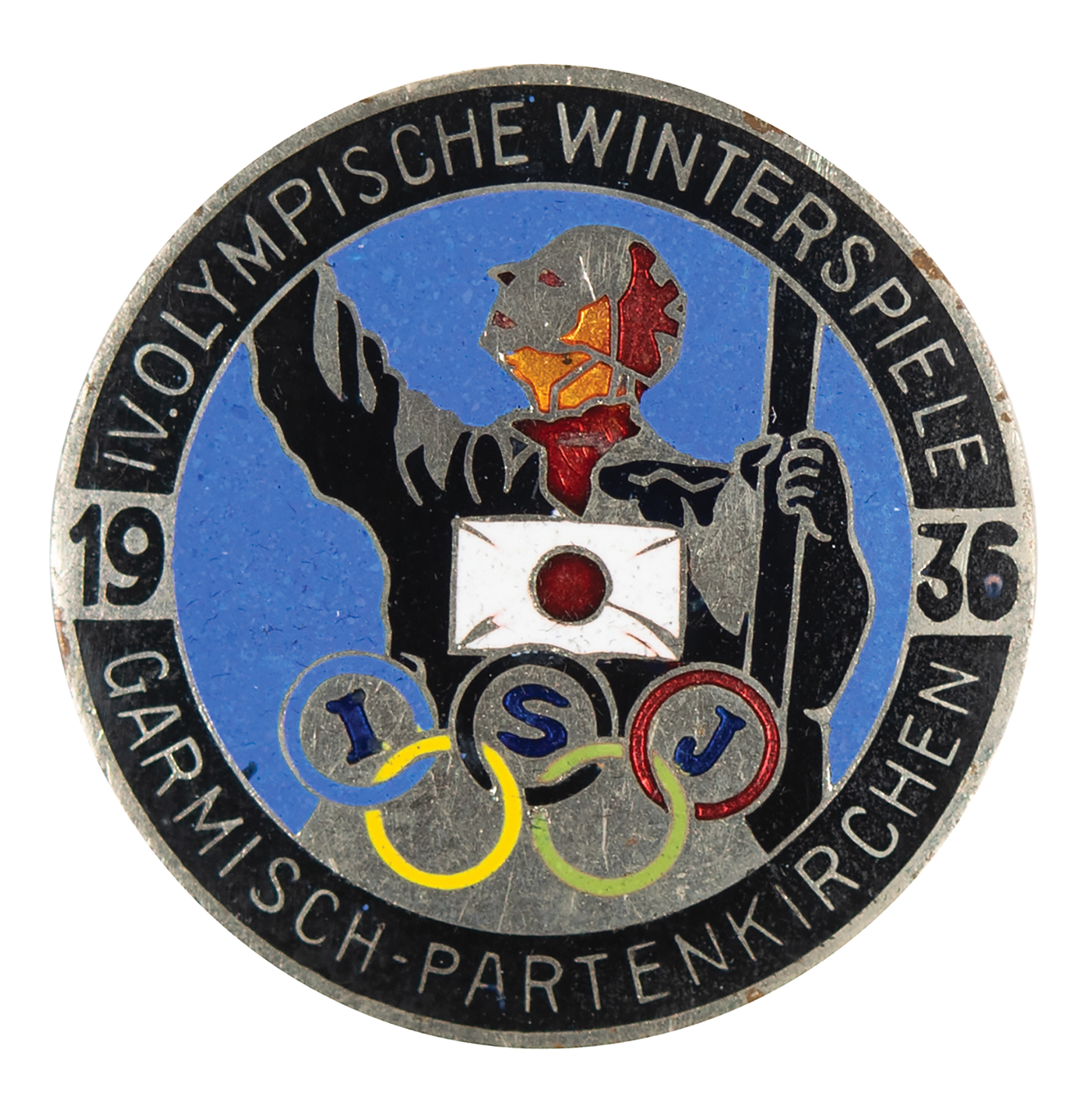 Lot #4190 Garmisch 1936 Winter Olympics Japan NOC Pin