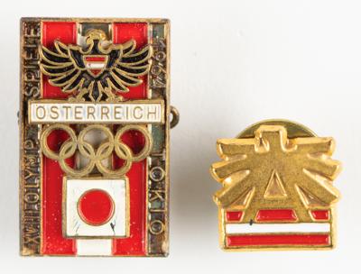 Lot #4192 Tokyo 1964 Summer Olympics (2) Austria NOC Pins - Image 1