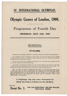 Lot #4231 London 1908 Olympics Daily Program - Image 3