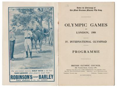 Lot #4232 London 1908 Olympics Daily Program - Image 2