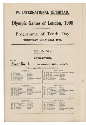 Lot #4232 London 1908 Olympics Daily Program - Image 3