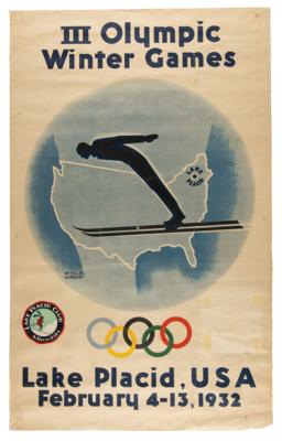 Lot #4209 Lake Placid 1932 Winter Olympics Poster