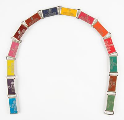 Lot #4278 Mexico City 1968 Summer Olympics Souvenir Linked Belt - Image 1
